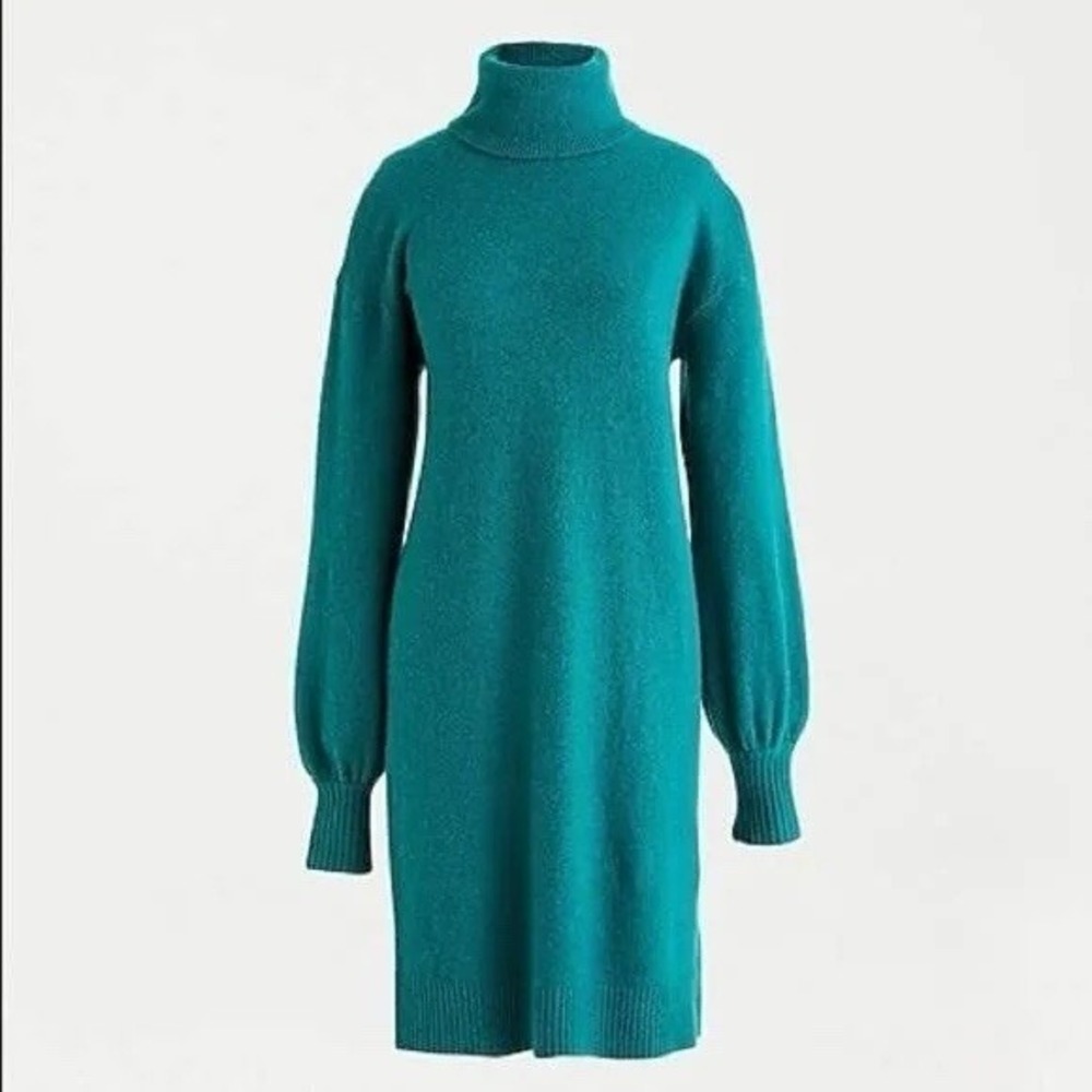 NWT NEW‎ J.Crew Sweater Dress Supersoft Yarn Green Alpaca Wool Womens Small